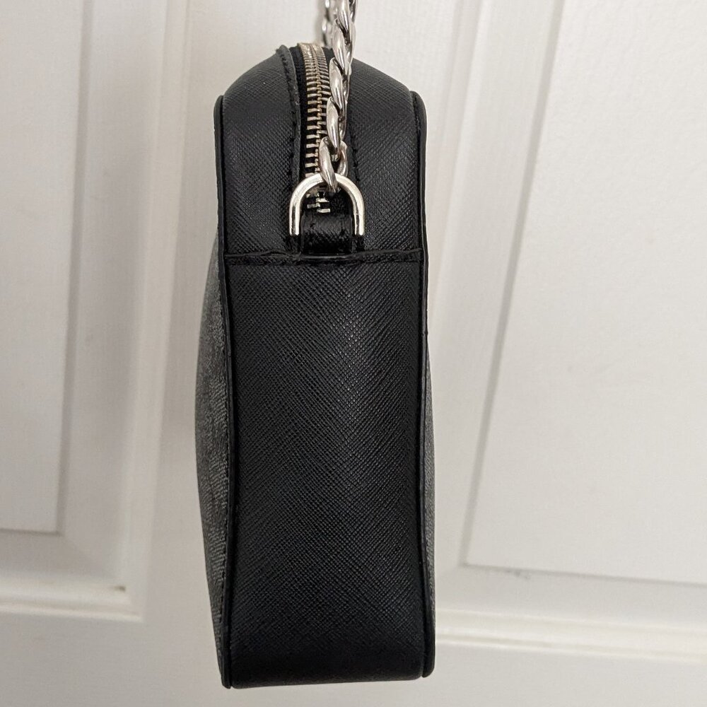 Michael Kors Jet Set Large East West Crossbody Black MK Signature . - Picture 7 of 15
